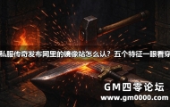 私服传奇发布网里的镜像站怎么认？五个特征一眼看穿