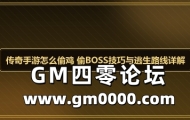传奇手游怎么偷鸡 偷BOSS技巧与逃生路线详解